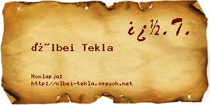 Ölbei Tekla névjegykártya